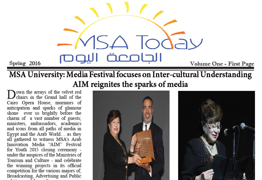 MSA Today - Volume1. Spring 2016
